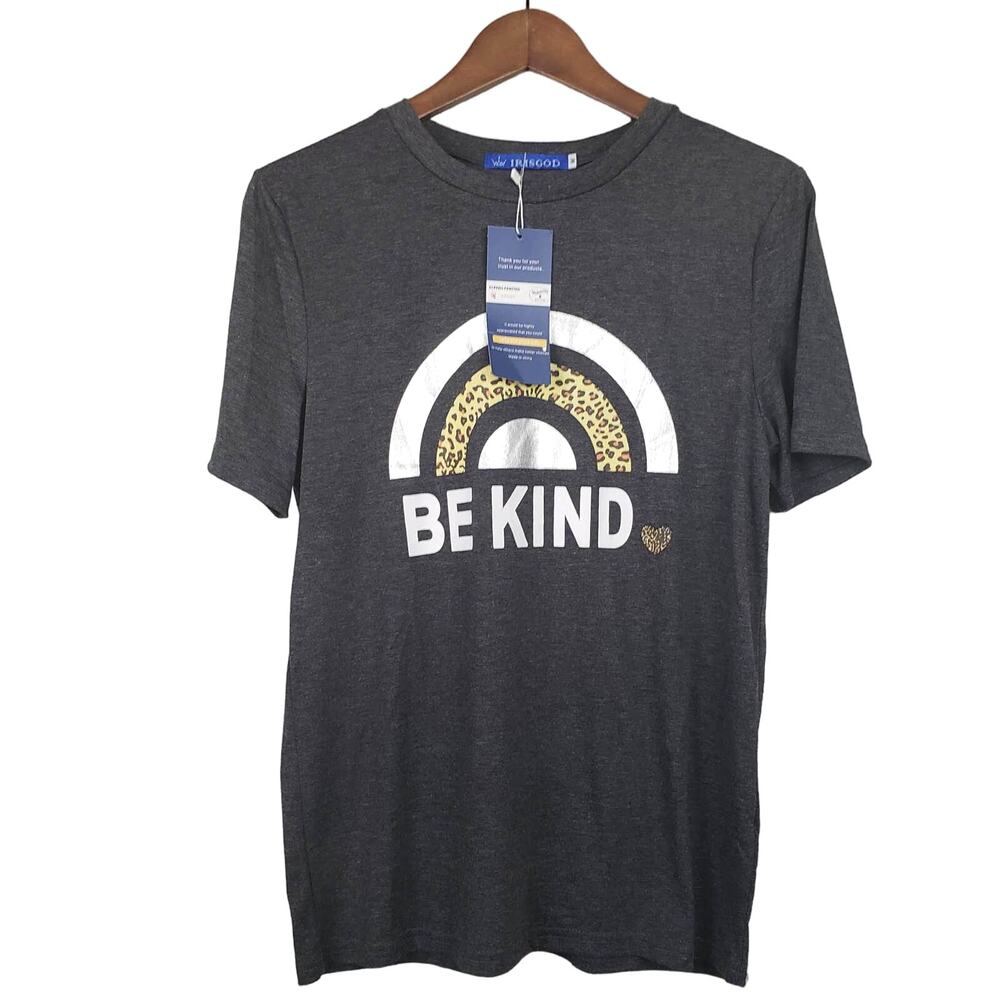 NEW! Irisgod Be Kind Graphic Tee Rainbow - M
